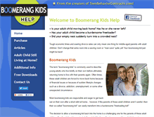 Tablet Screenshot of boomerangkidshelp.com